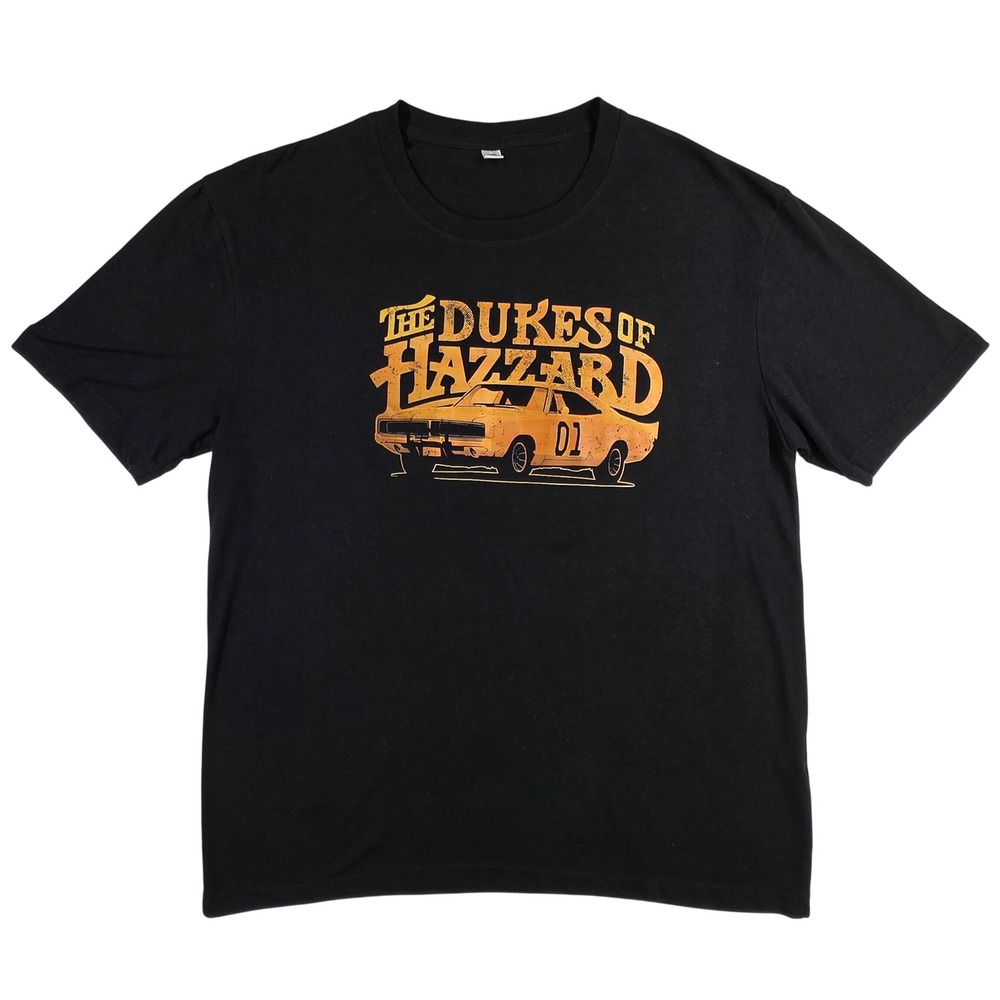 The Dukes of Hazzard General Lee 01 Graphic T-Shirt‎ Mens XL Black Short Sleeve